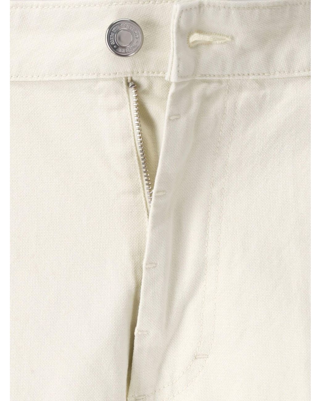 AMI White Wide-Leg Cargo Pants