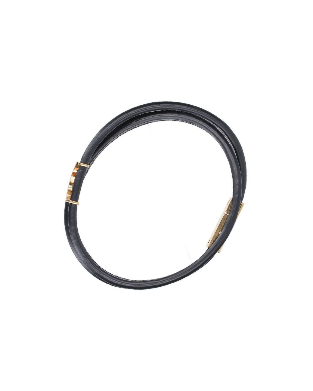Saint Laurent Blue Leather Wrap Bracelet
