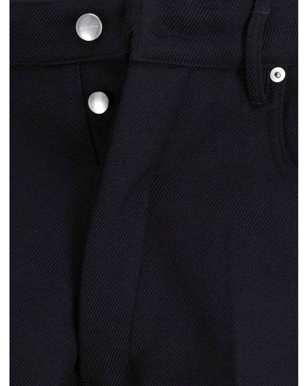 Rick Owens Blue Straight-Leg Trousers "Geth" for men