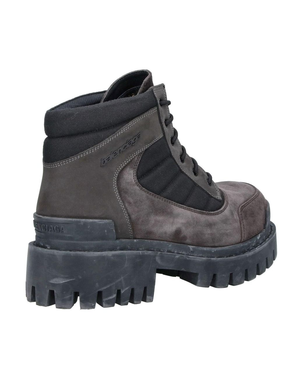Balenciaga Brown Combat Strike Boots for men