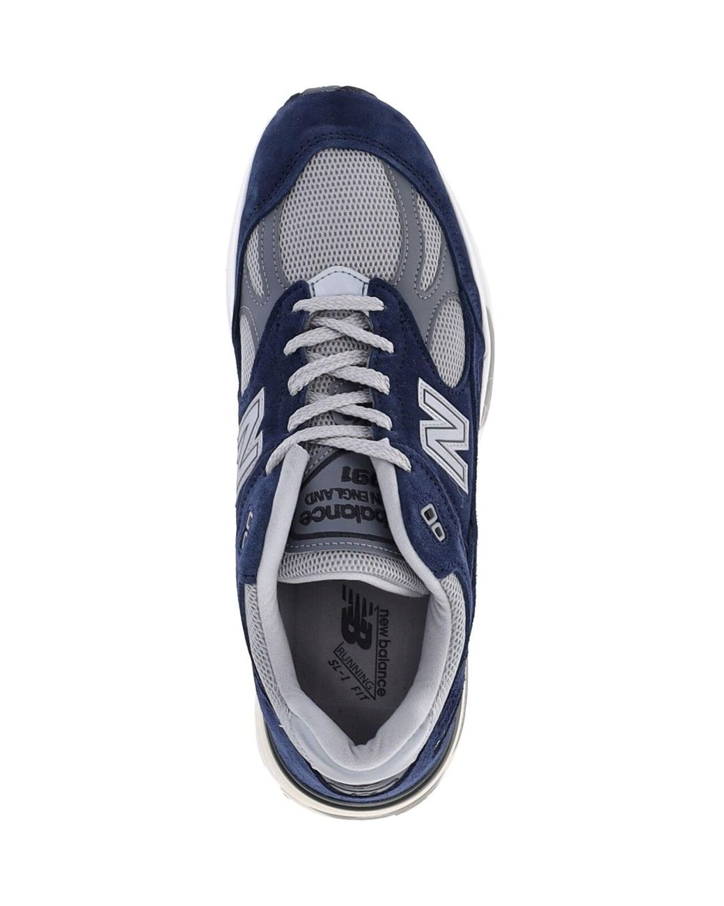 New Balance Blue 991 Suede Mesh Sneaker