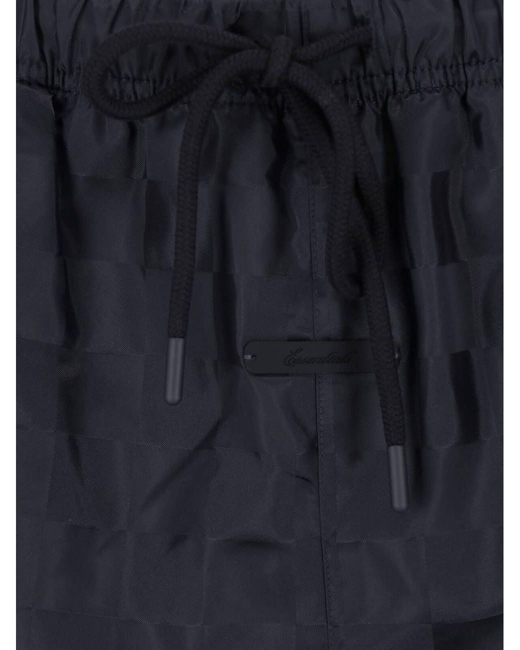 Fear Of God Blue Checkered Swim Shorts for men