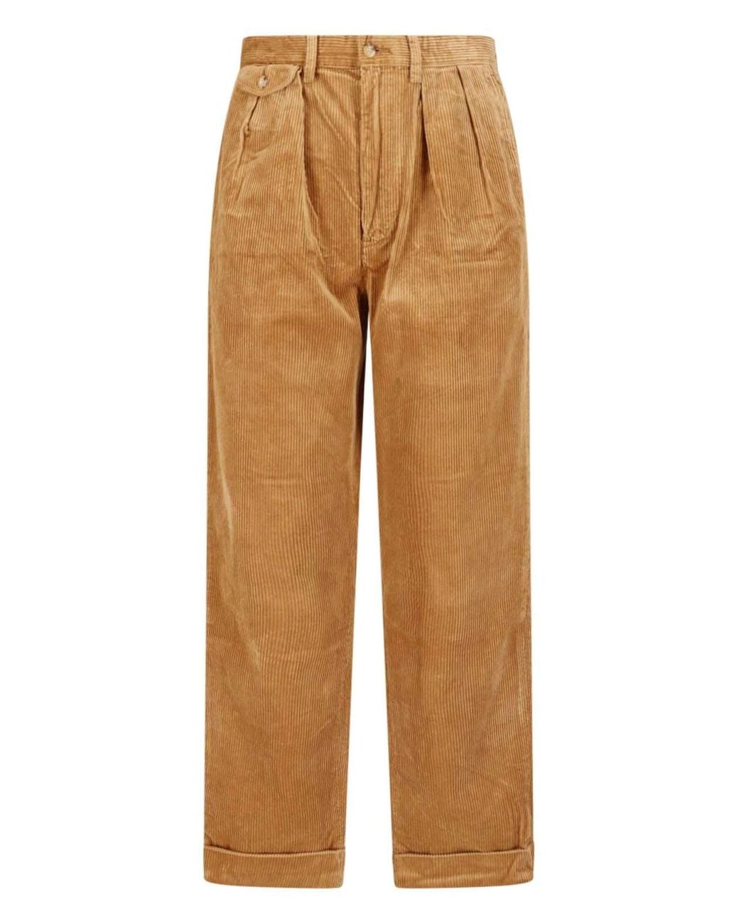 Polo Ralph Lauren Natural Corduroy Pleated Trousers for men