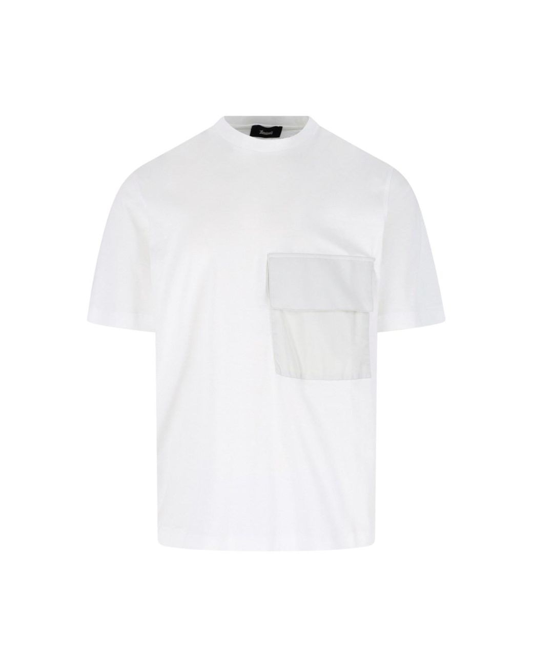 Laminar White Cotton T-Shirt for men