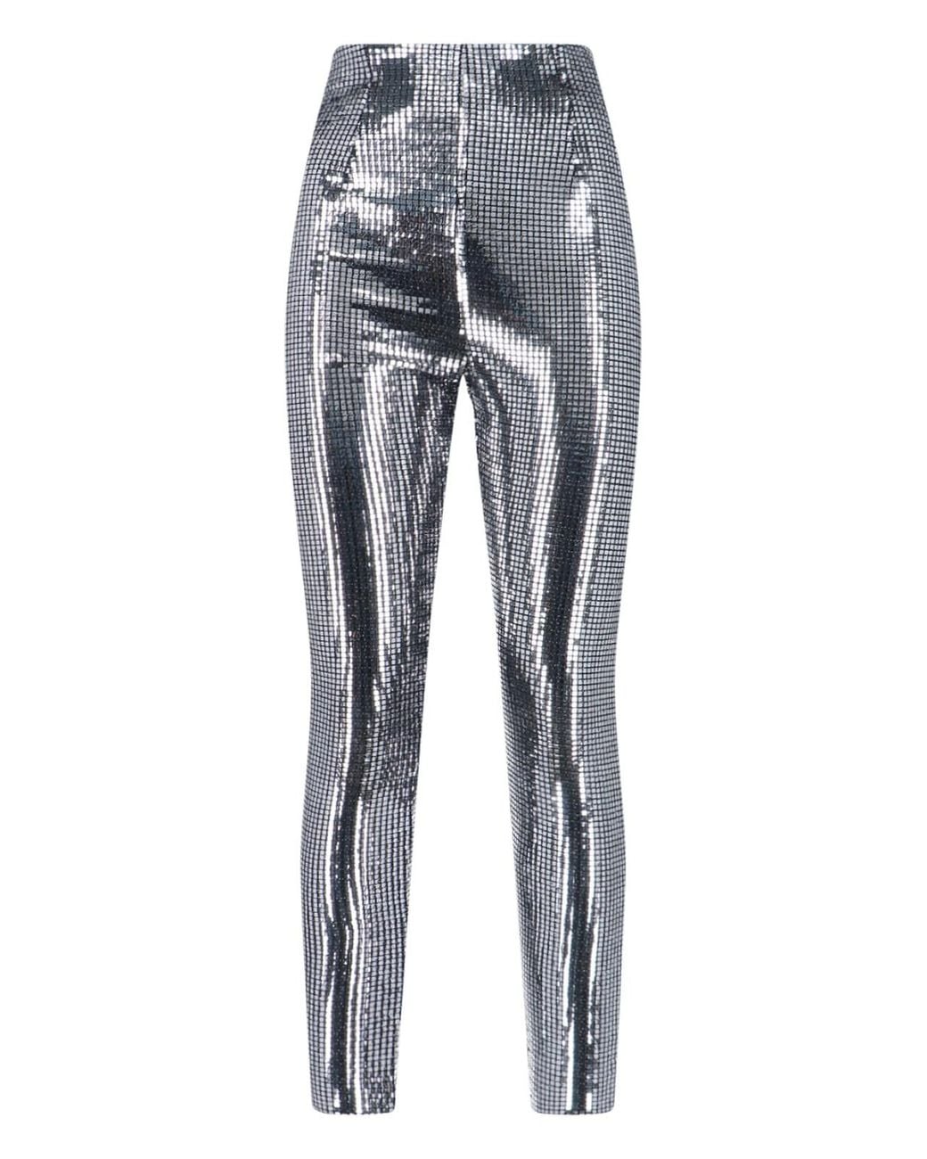 MM6 by Maison Margiela Blue Metallic Sequin Pants