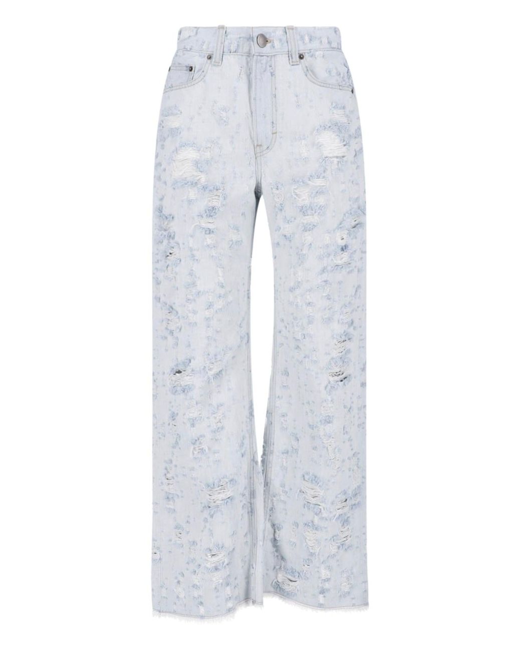 Haikure Gray Wide Destroyed Jeans "Winny"
