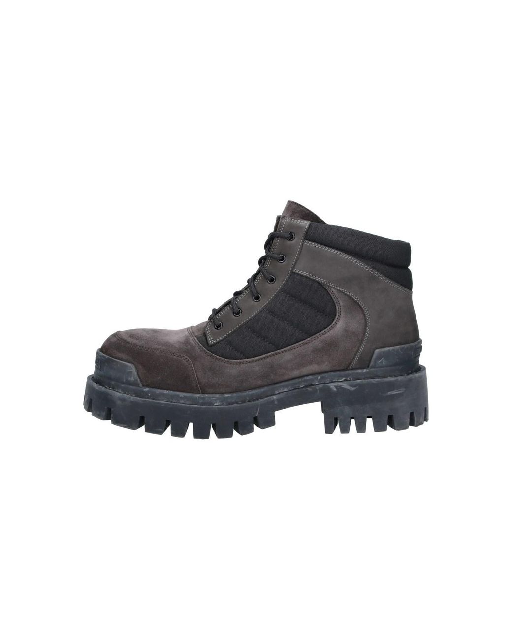Balenciaga Brown Combat Strike Boots for men