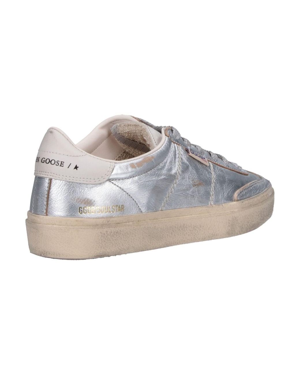 Golden Goose Deluxe Brand Metallic Low-Top Leather Sneakers