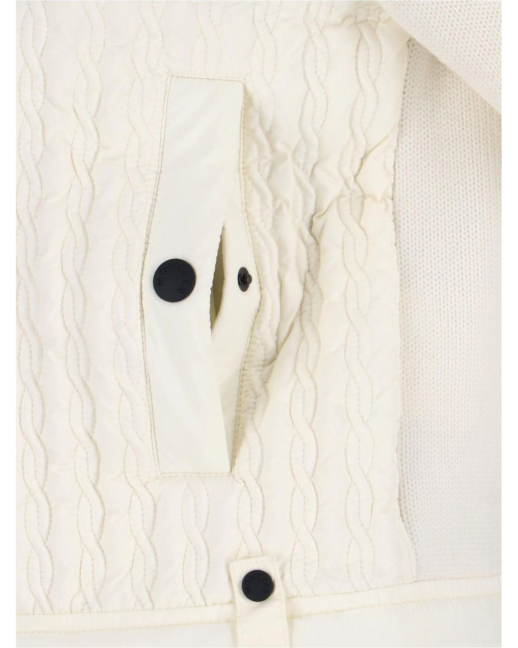 Moncler White 'Tricot' Cardigan