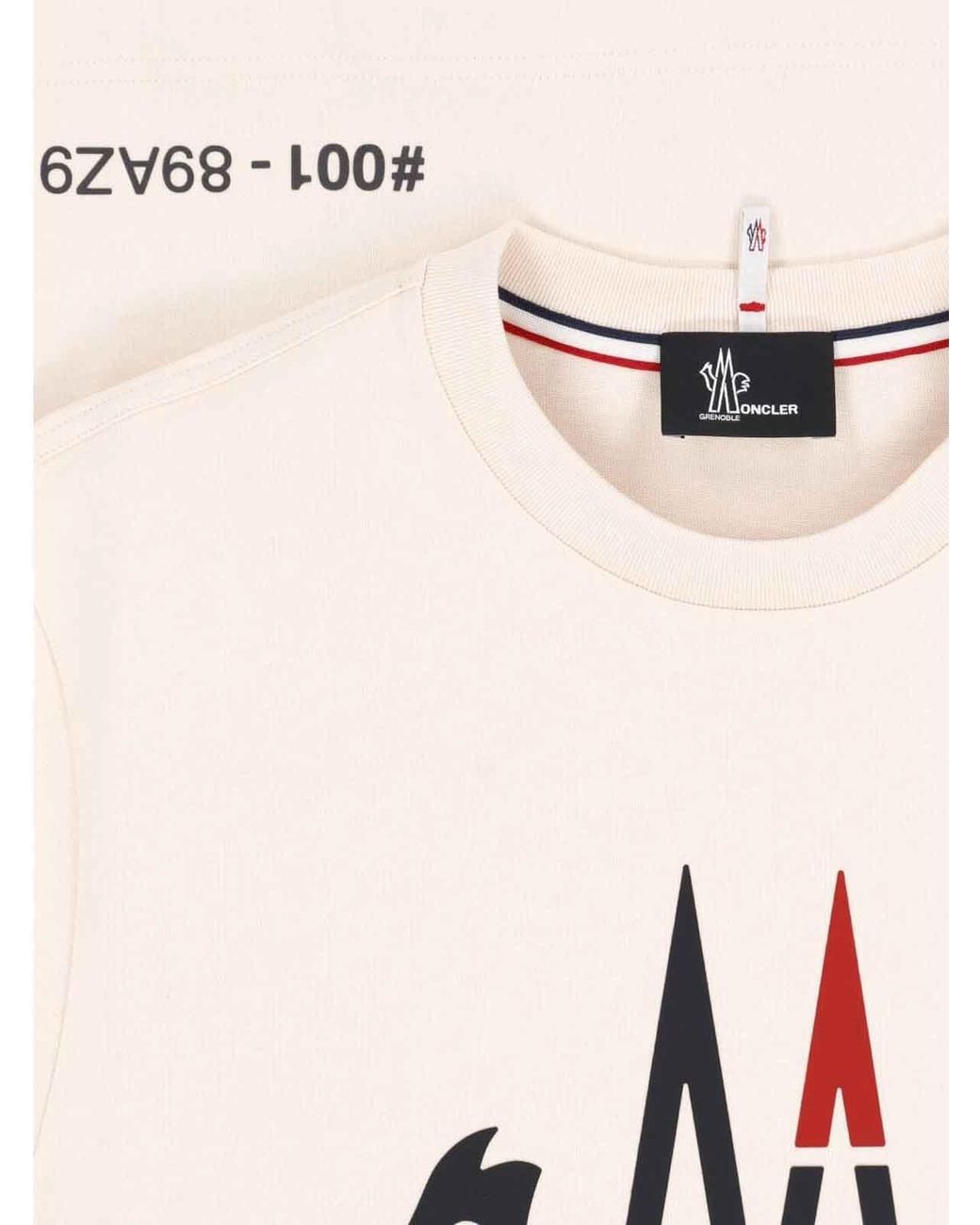 Moncler Natural T-Shirt Logo for men