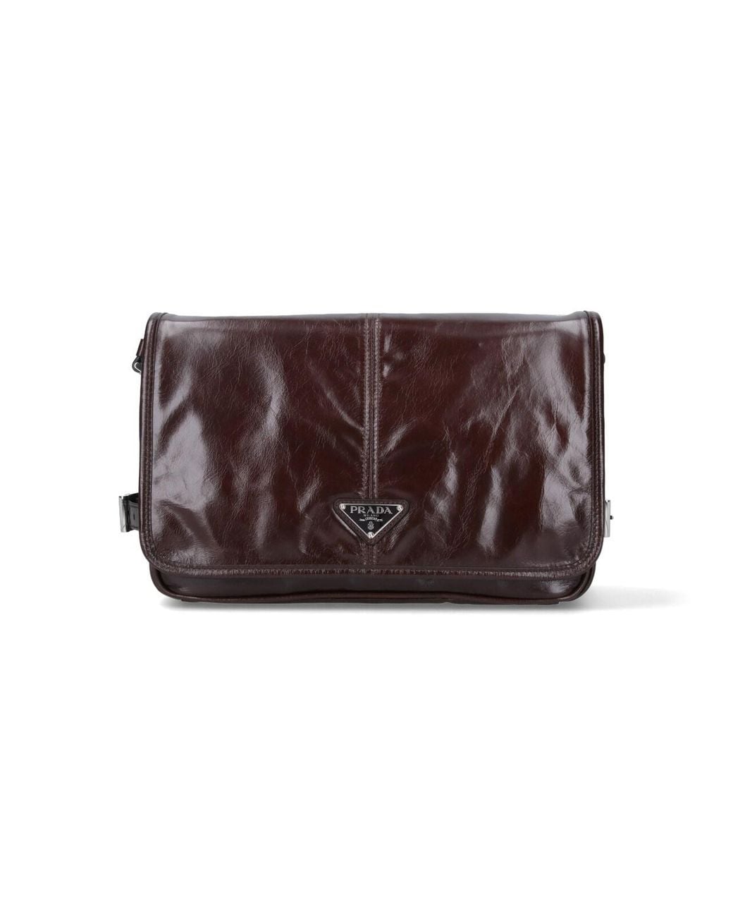 Borsa Tracolla Logo di Prada in Brown da Uomo