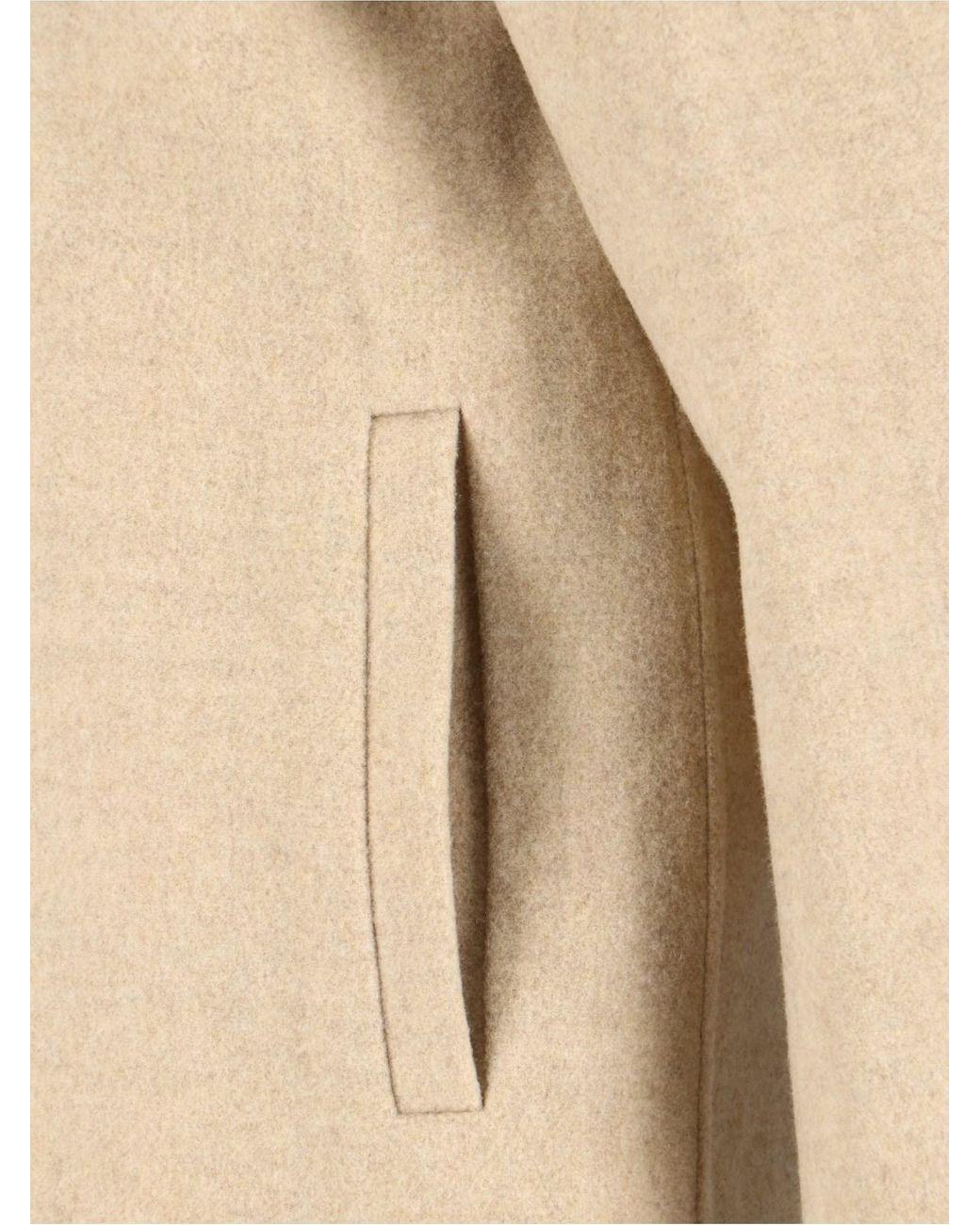 Burberry Natural Wool Button-Front Shirt Jacket