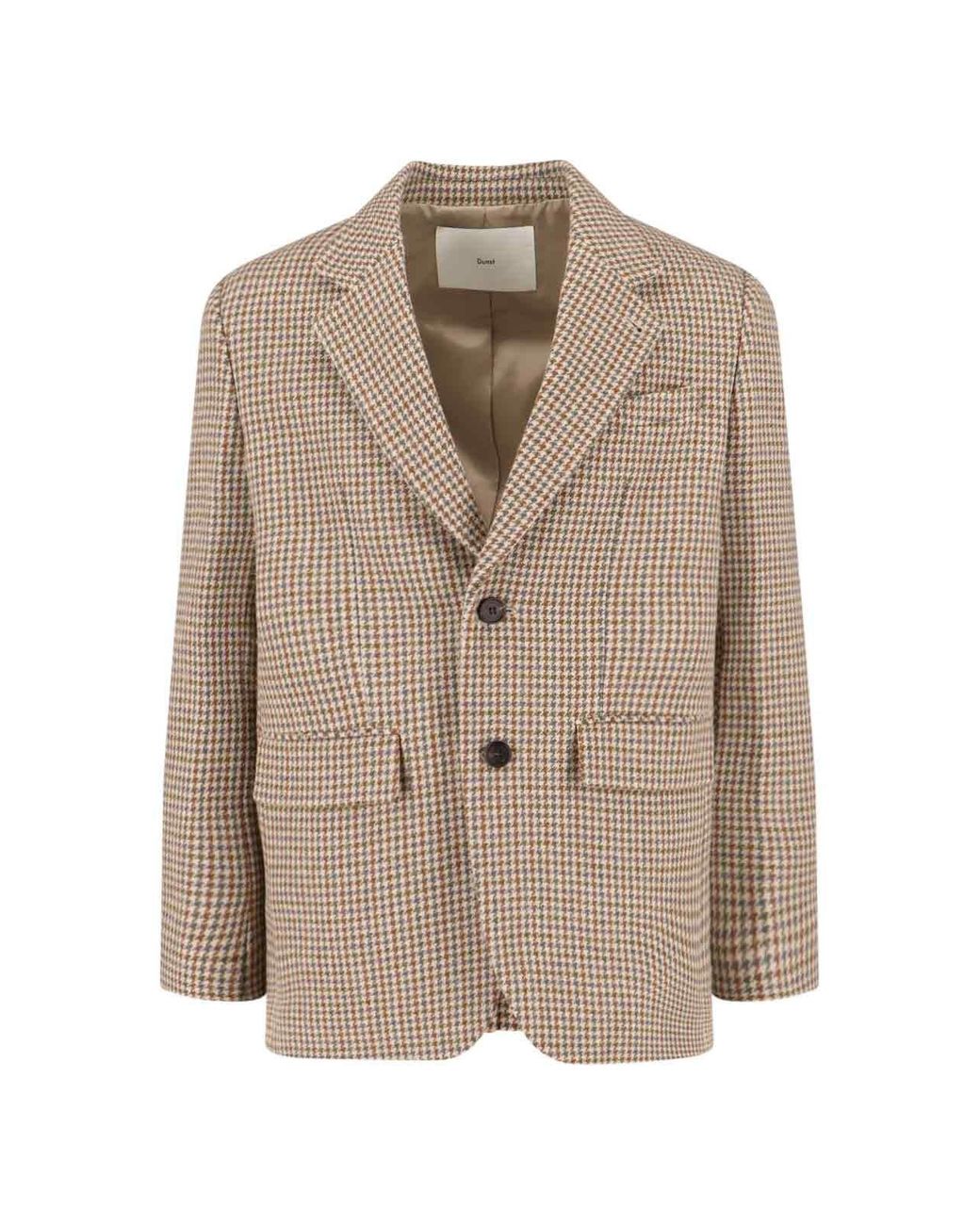 DUNST Natural Single-Breasted Wool Blend Blazer for men