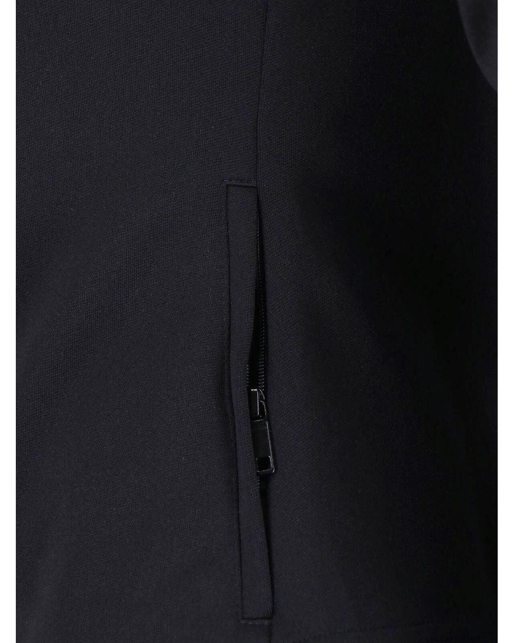 Courreges Blue High Collar Zip Fabric Sweatshirt