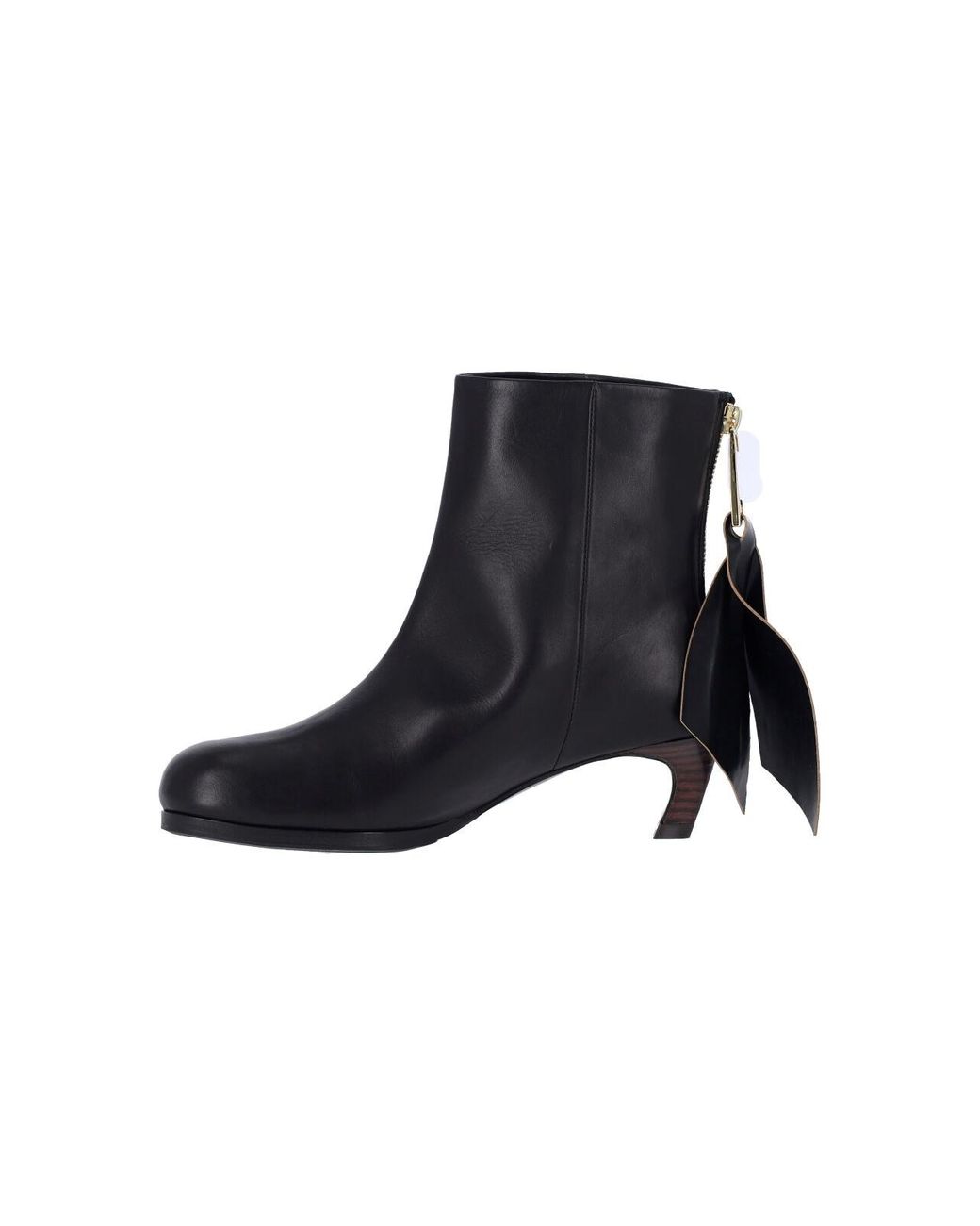 Sacai Black Puller Ankle Boots