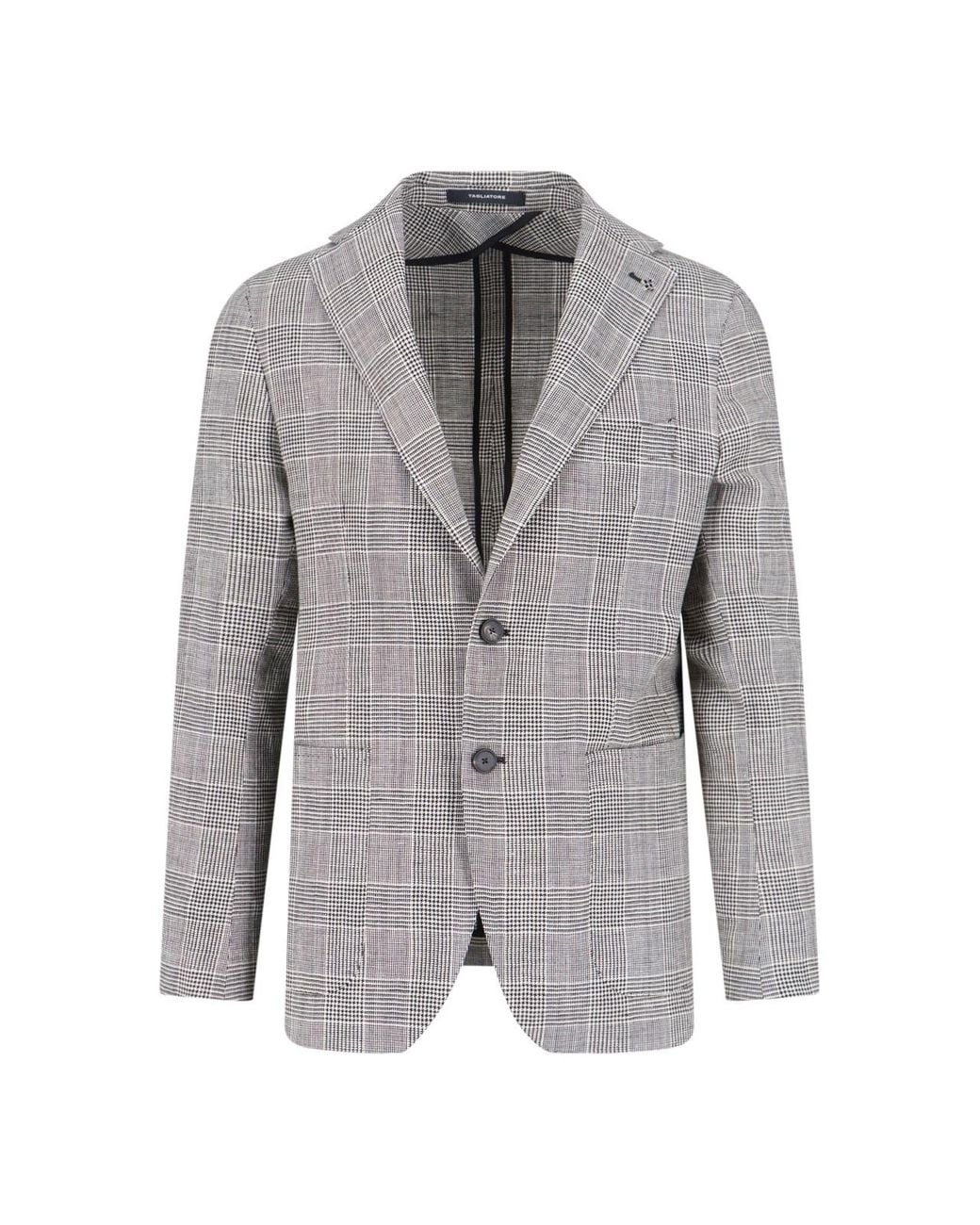 Tagliatore Gray Single-Breasted Blazer for men