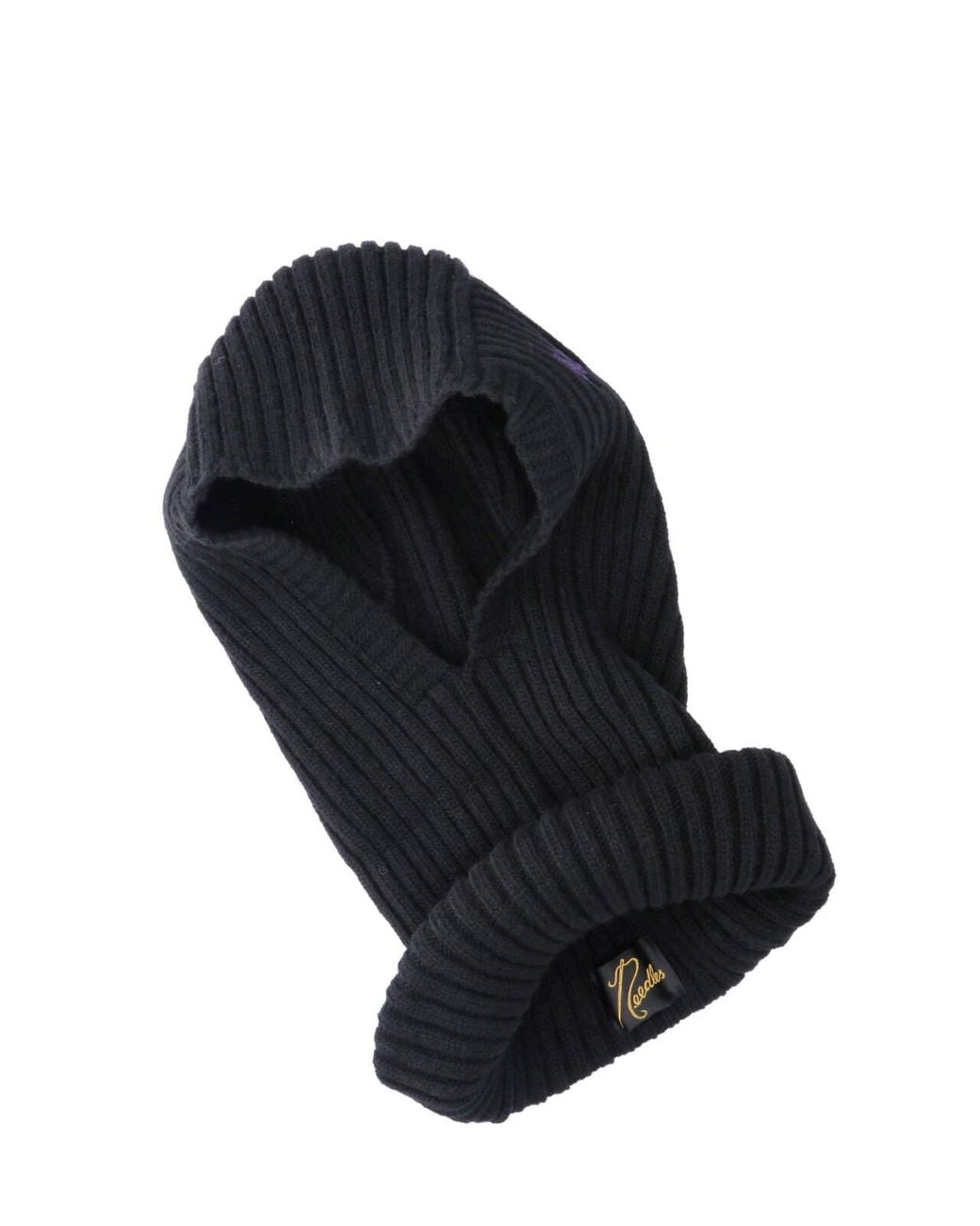 Needles Black Shetland Wool Balaclava for men