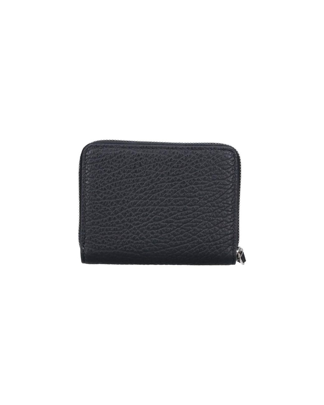 Maison Margiela Black Zip-Around Wallet With Stitch Detail