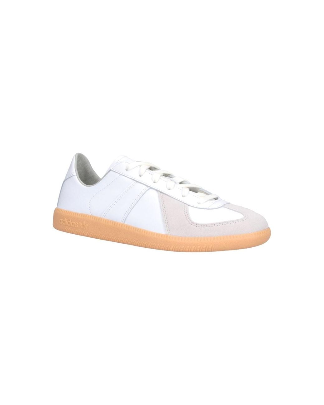 Adidas White Classic Low-Top Leather Sneakers