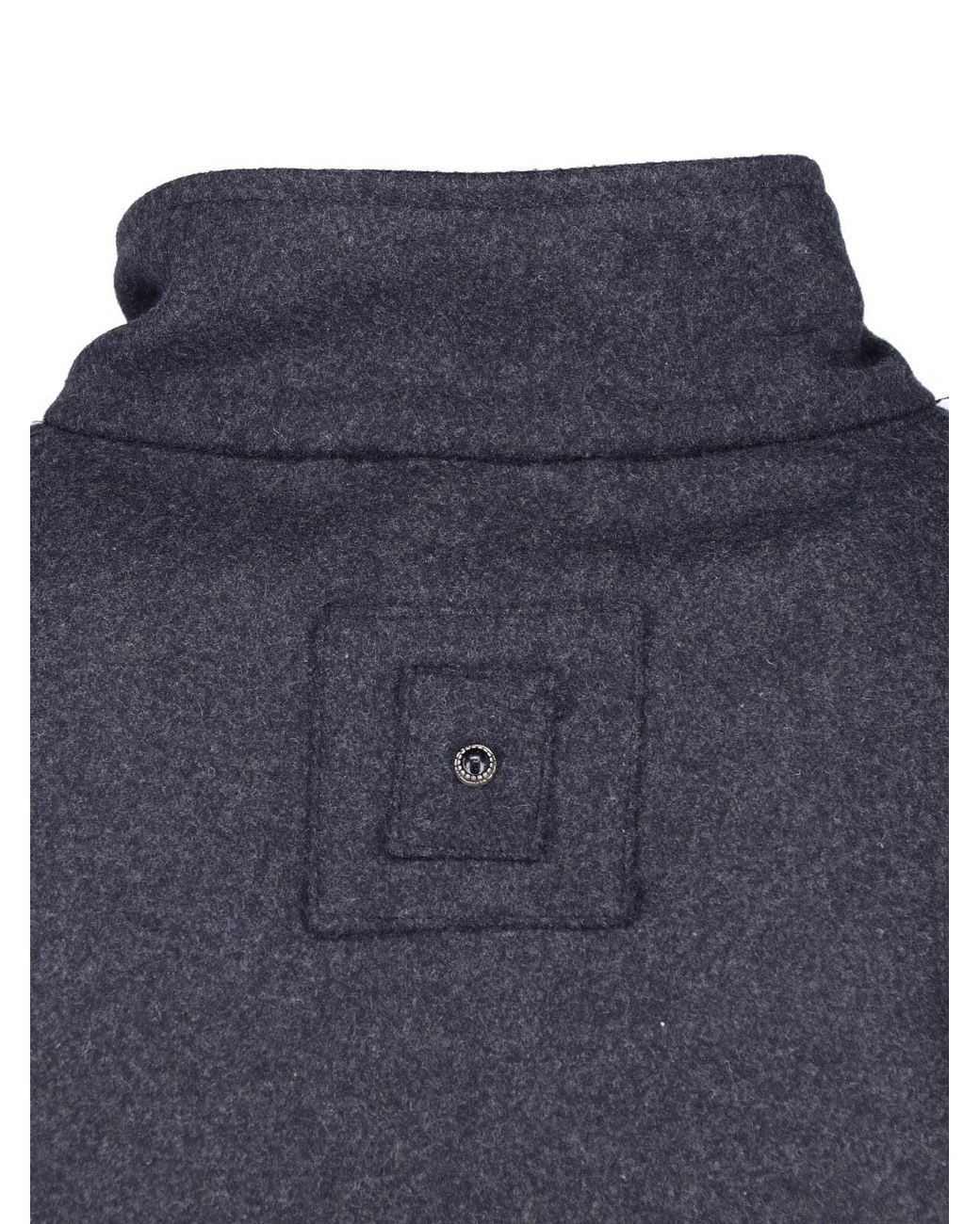 White Sand Blue Wool Blend Jacket for men