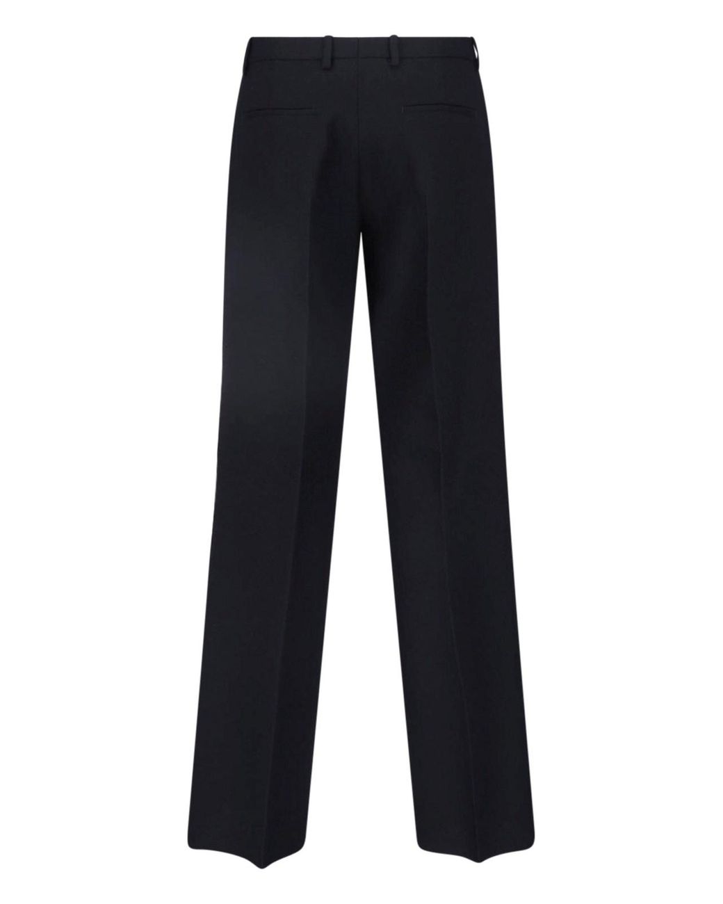 Jil Sander Blue Tailored Virgin Wool Trousers With Zip And Button Closure for men