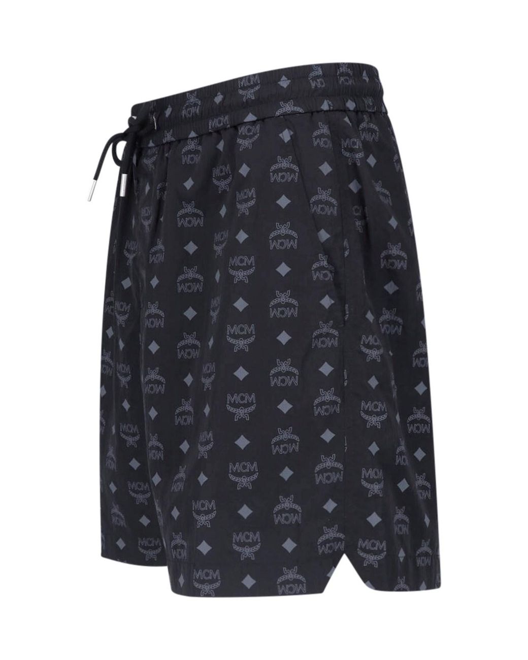 MCM Blue Beach Shorts Logo for men
