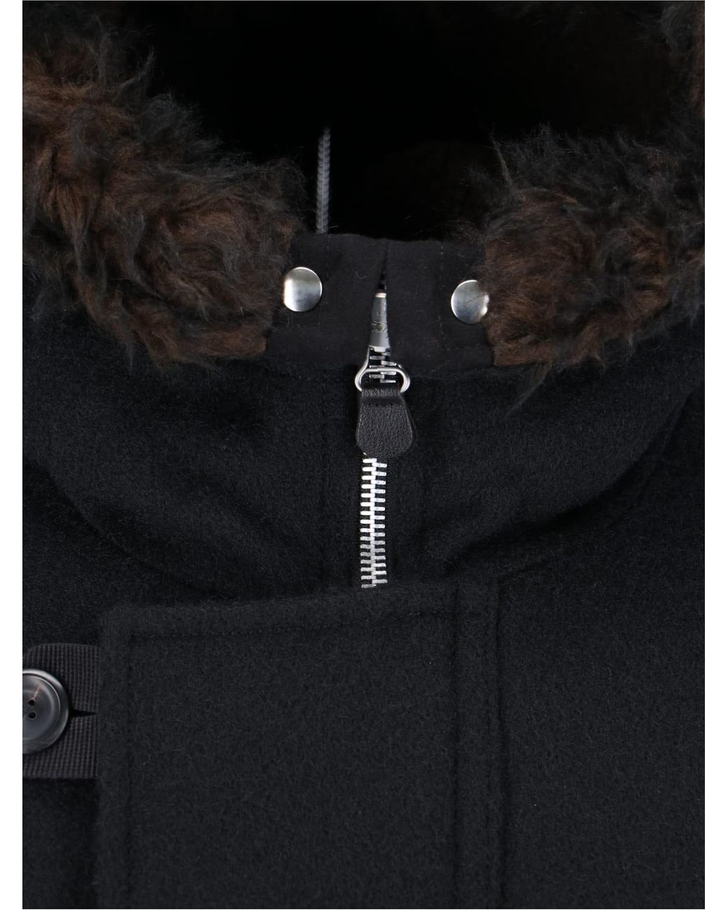 Our Legacy Virgin Wool Hooded Jacket with Asymmetric Closure Our Legacy Virgin Wool Hooded Jacket with Asymmetric Closure