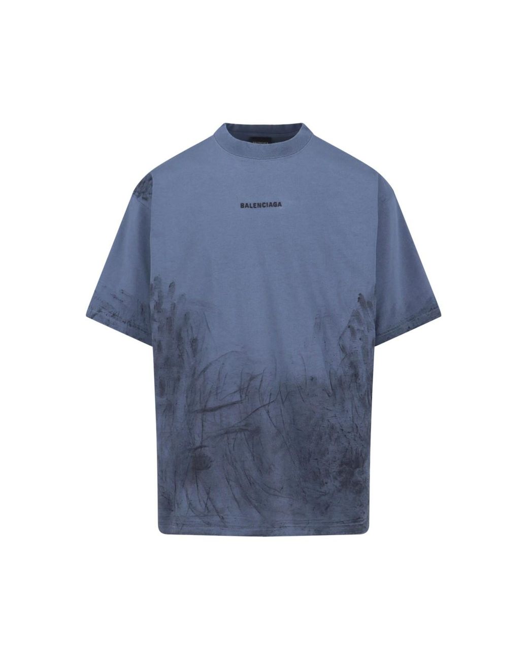 Balenciaga Blue Medium Fit T-Shirt for men