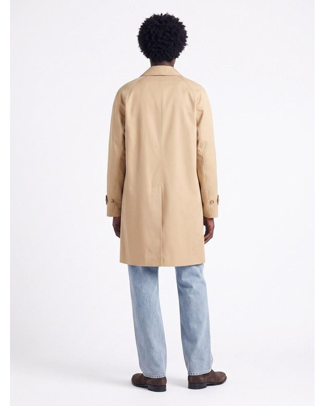 Burberry Natural Cotton Trench Coat for men