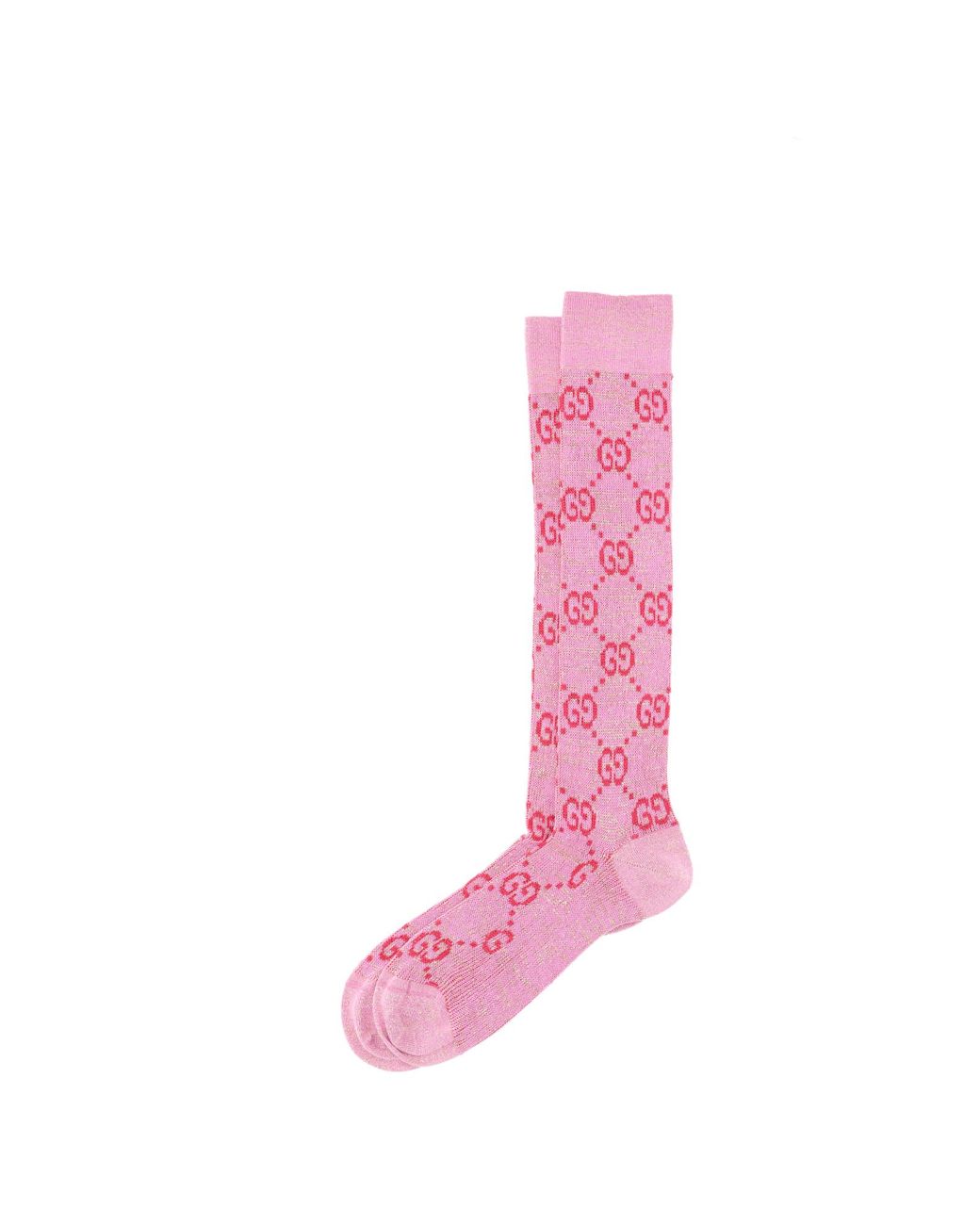 Gucci Lamé Socks 'GG' in Pink | Lyst