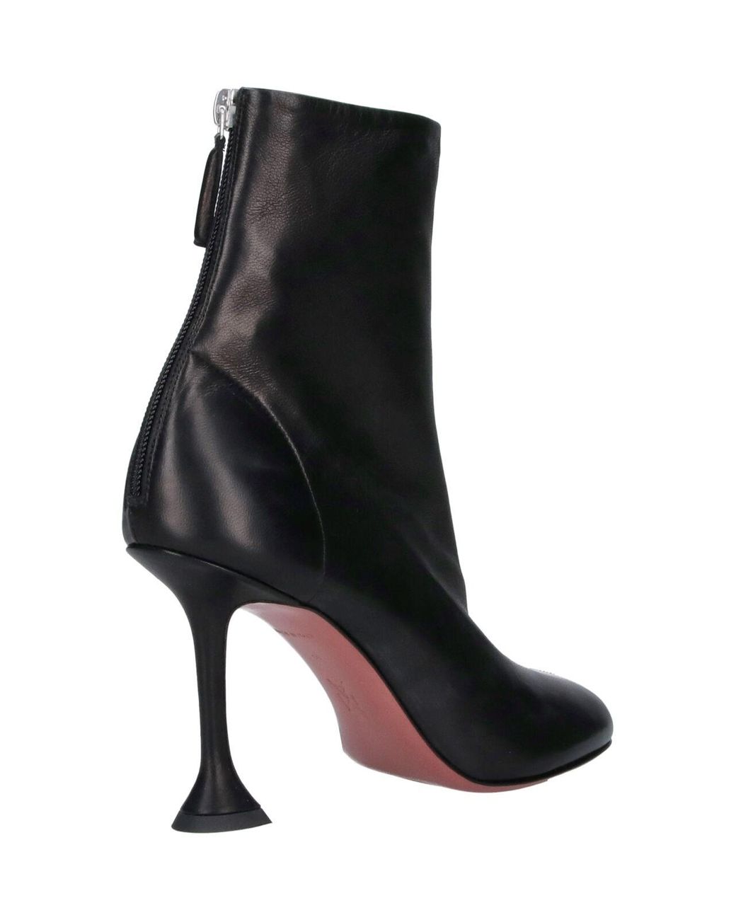 AMINA MUADDI Black Leather Ankle Boots