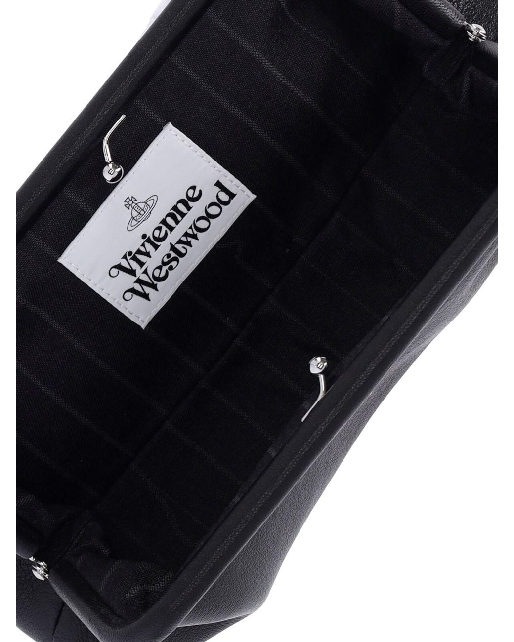 Vivienne Westwood Black Structured Frame Clutch