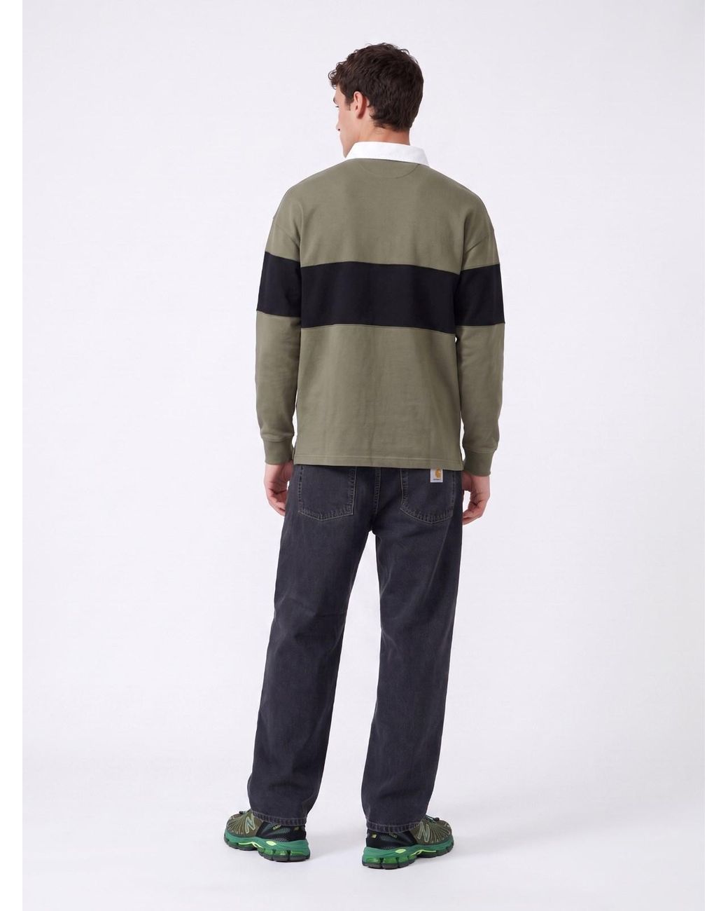 Carhartt Blue Wide Jeans "Brandon" for men