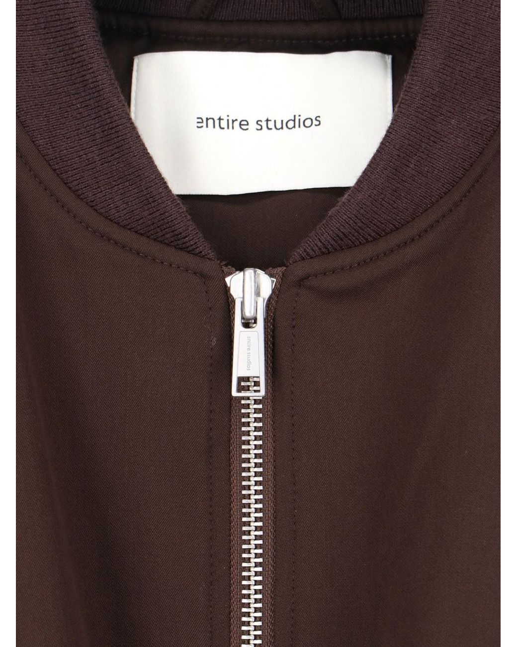 Entire studios Brown Zip Bomber Jacket for men