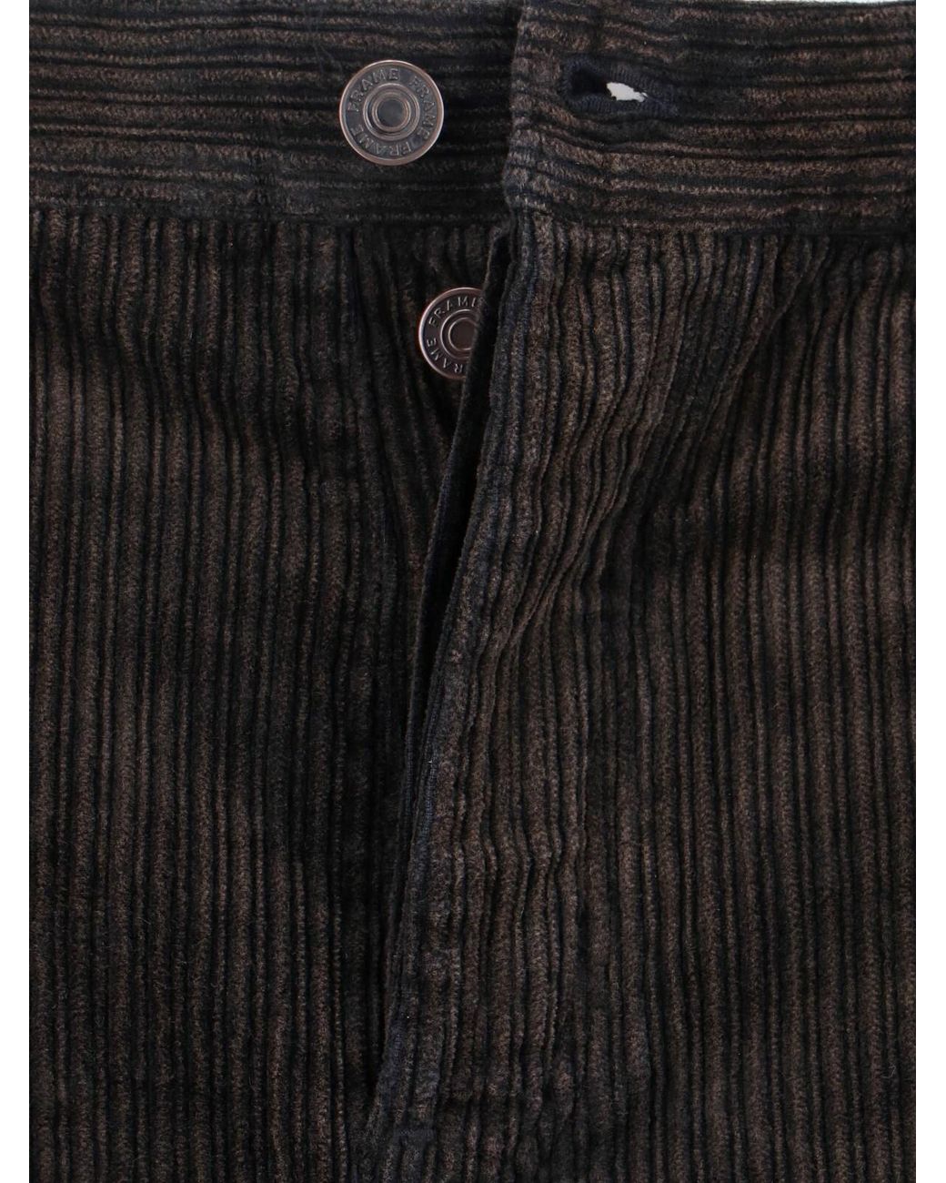 FRAME Black Tailored Trousers With Mid-Rise Waist
