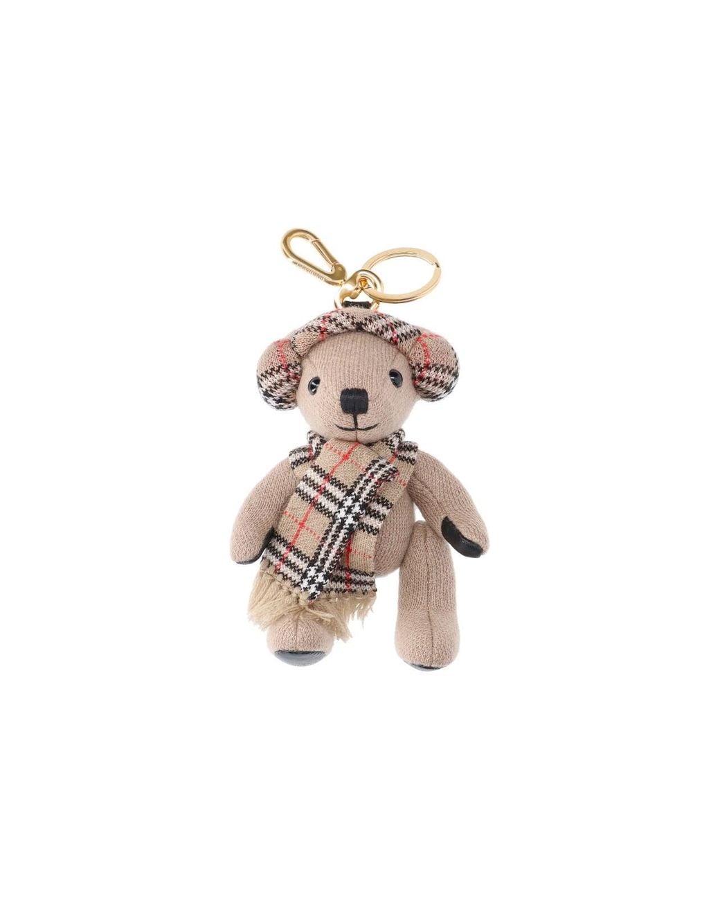 Burberry White "Thomas" Teddy Bear Keyring Charm