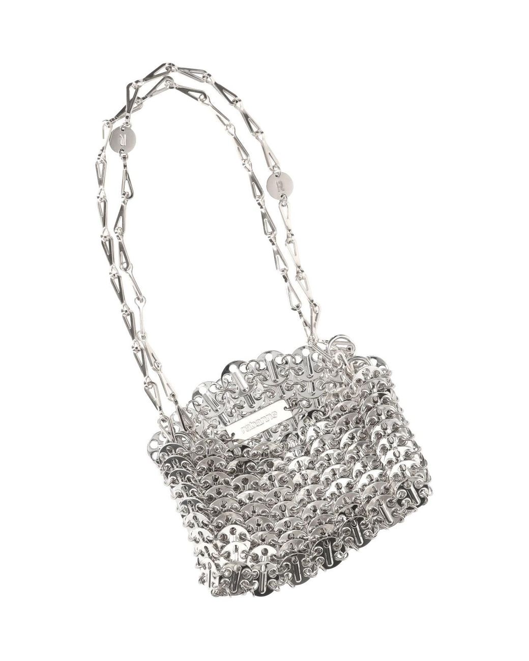 Rabanne White Mini Shoulder Bag "Iconic 1969"