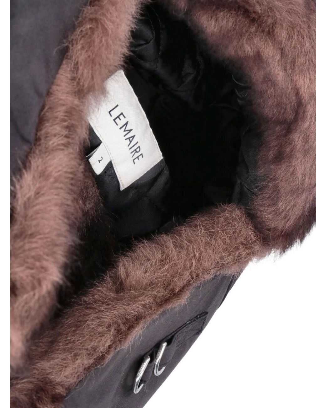 Lemaire Brown Fur-Trim Trapper Hat for men
