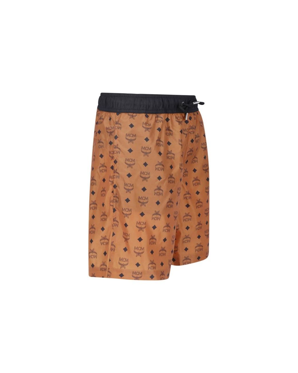 MCM White Printed Swim Shorts for men