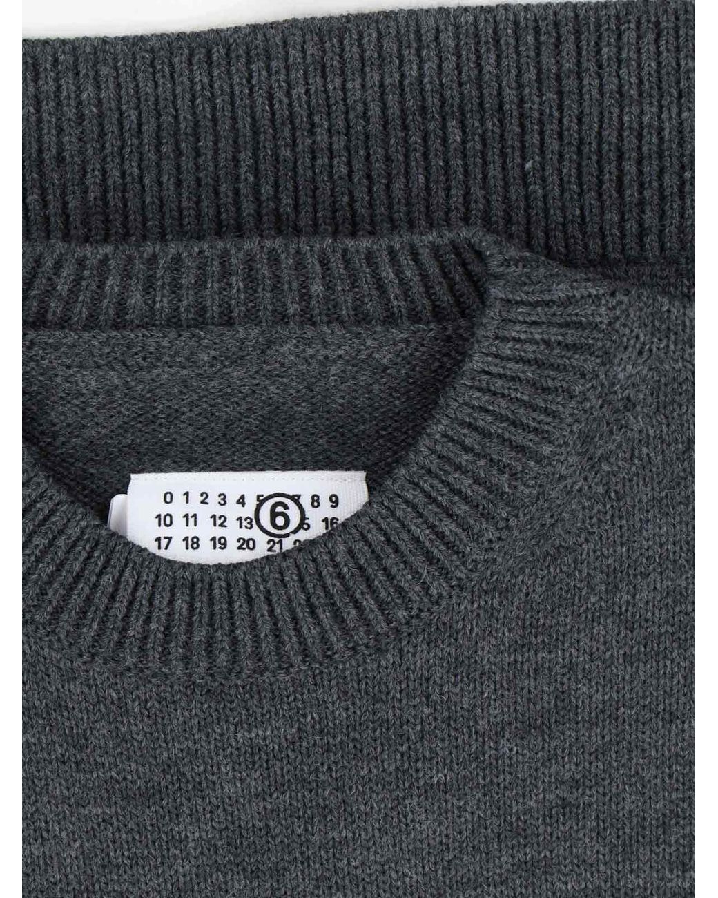 MM6 by Maison Margiela Blue Logo Sweater for men