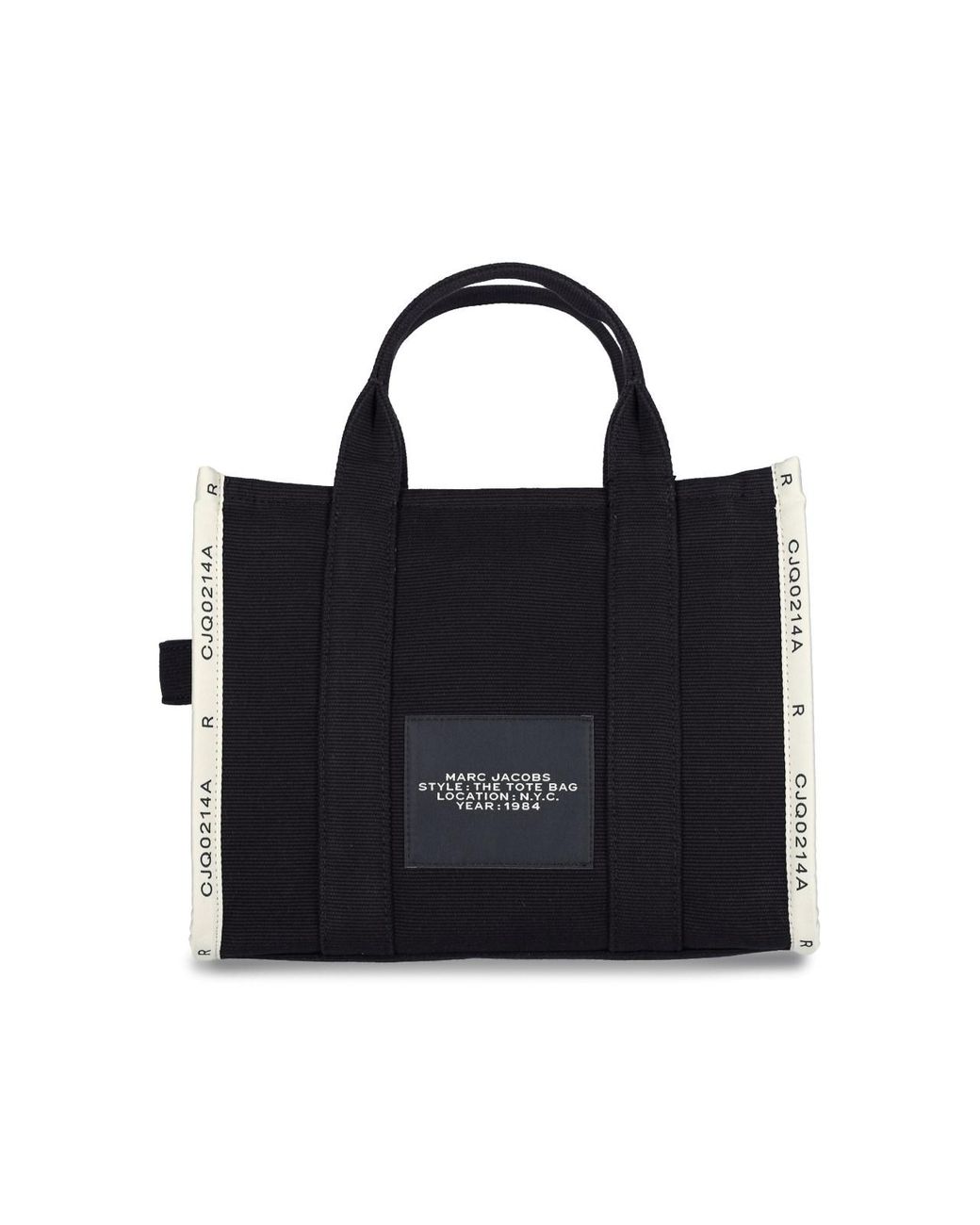Marc Jacobs Black The Tote Bag Medium Cotton Tote