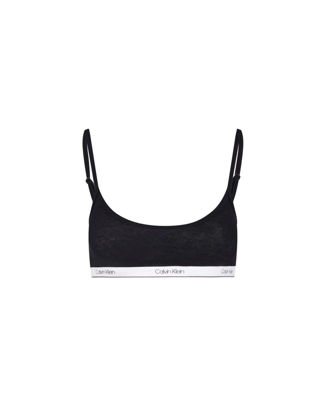 Calvin Klein White Logo-Band Bralette
