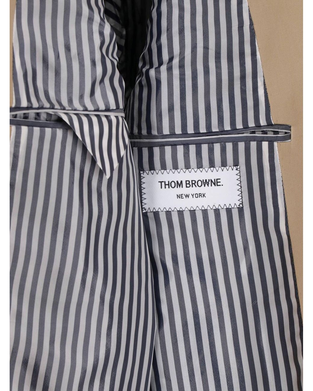 Thom Browne Natural Tailored Overcoat for men