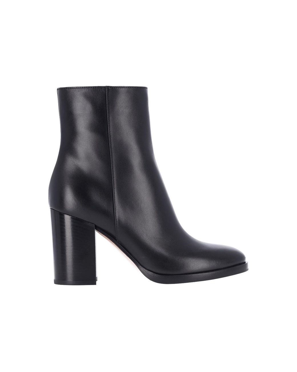Gianvito Rossi Blue Leather Ankle Boots