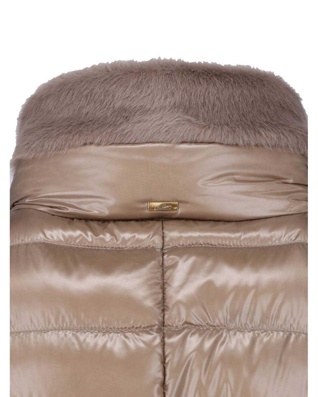 Herno Gray Hooded Belted Puffer Jacket