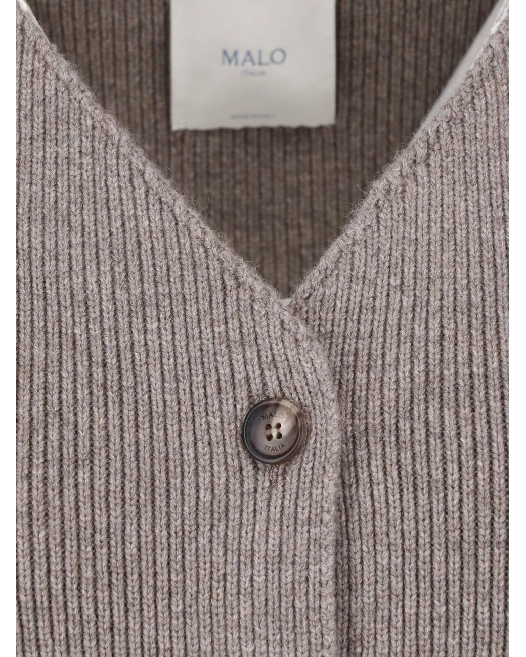 Malo Gray Cashmere Cardigan