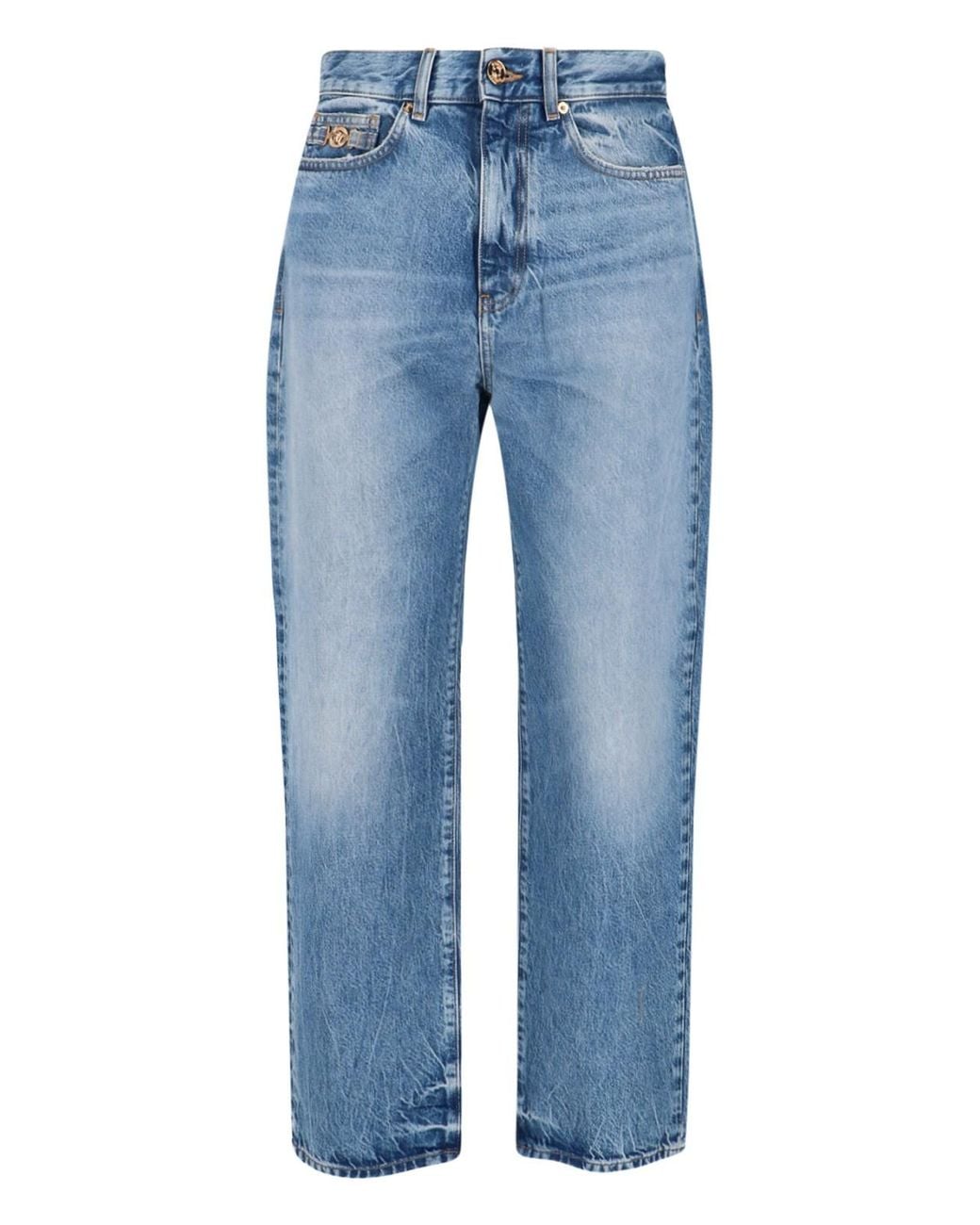 Versace Blue Straight Jeans for men
