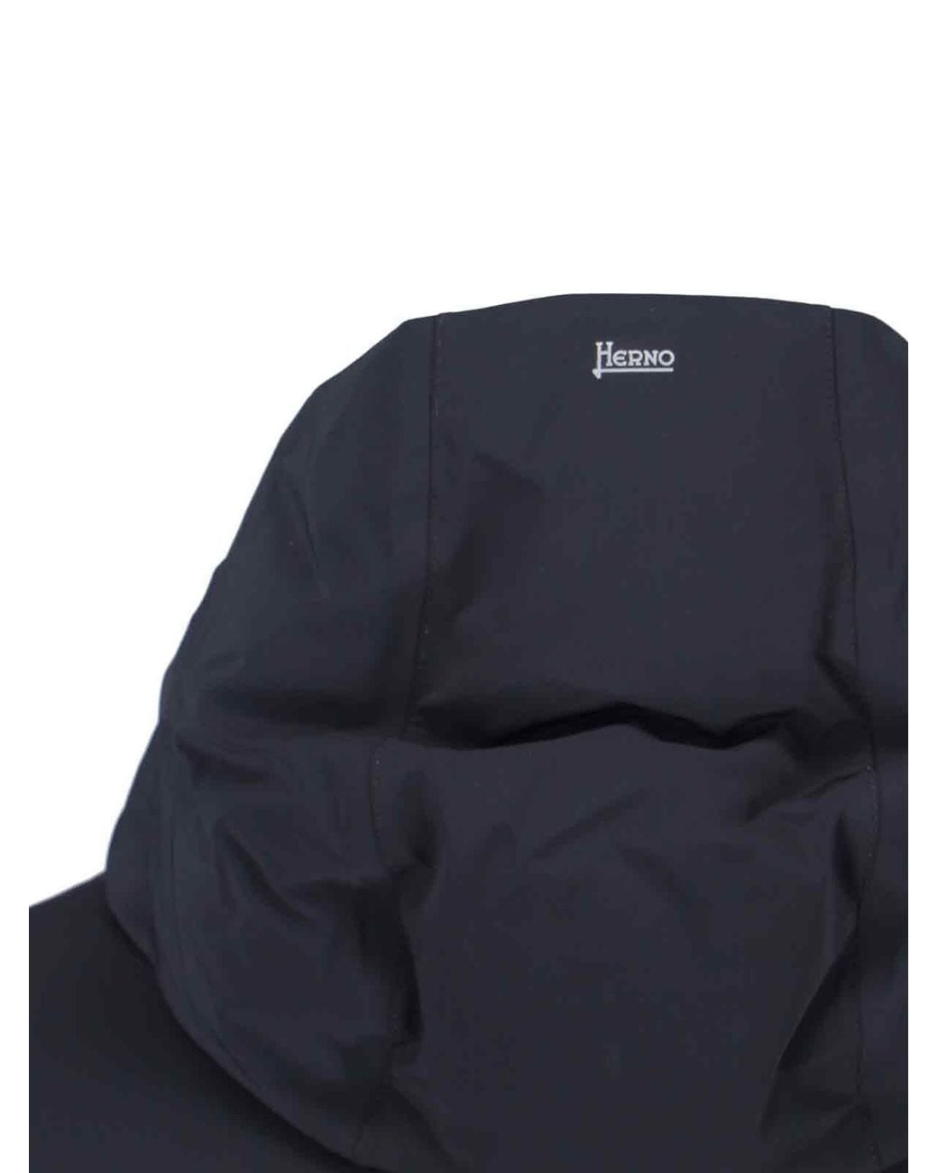 Herno Blue Logo Zip Coat for men