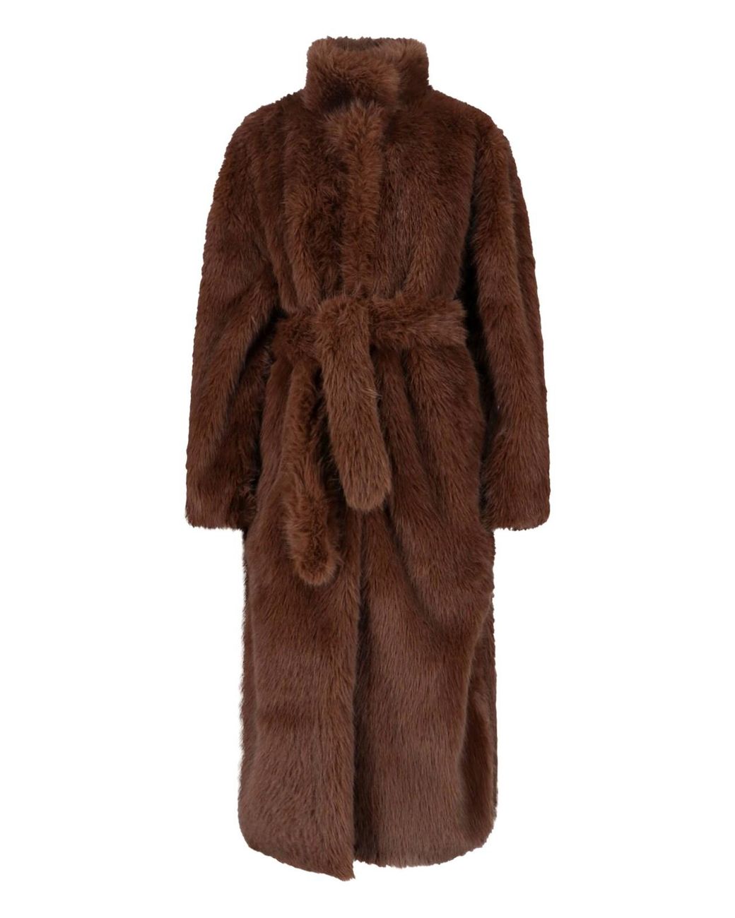 Frankie Shop Brown Faux Fur Coat "Ravello"