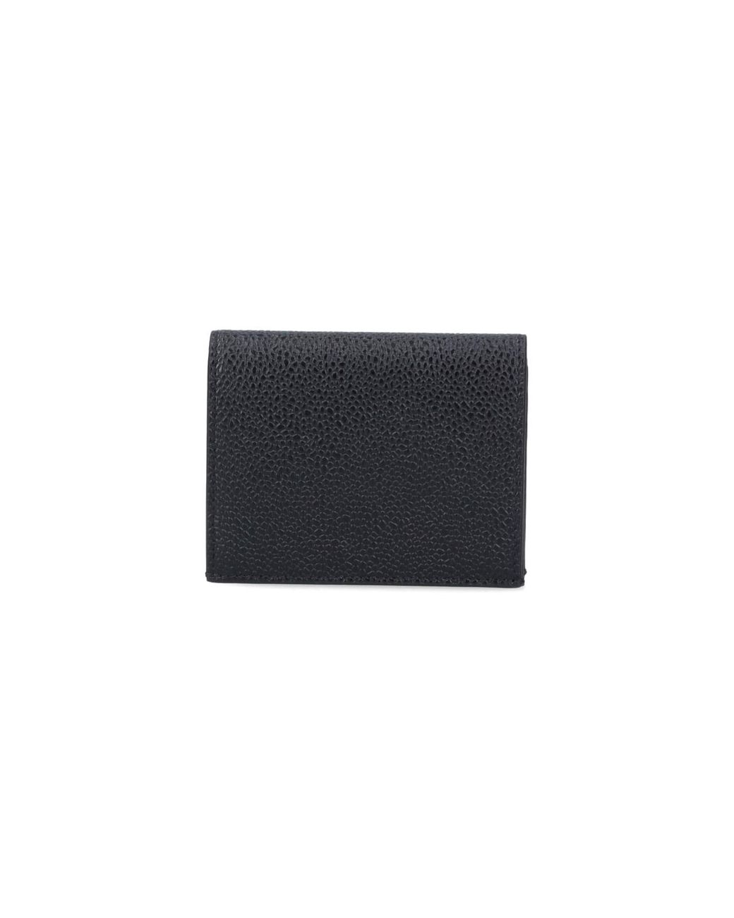 Thom Browne Black Leather Card Holder for men